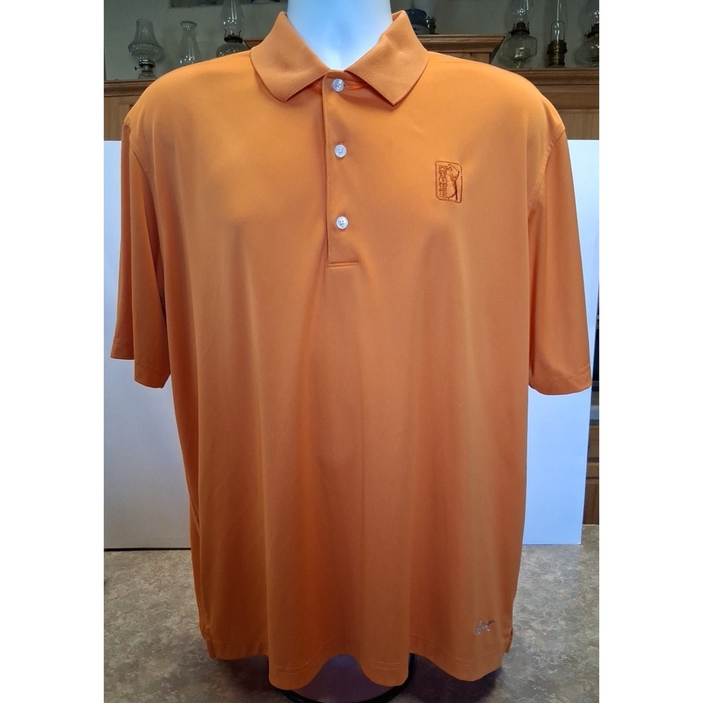 Orange Large‎ PGA Tour Golf Short Sleeve Shirt